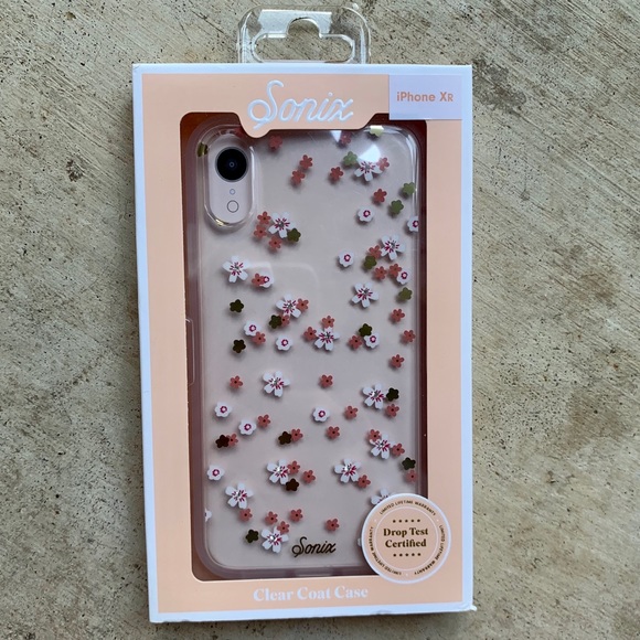 NWT Sonix iPhone Case Floral Pink & White Rhinestone - XR - Picture 3 of 4